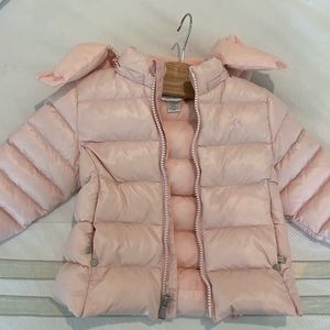 Ralph Lauren 12 month light pink hooded down jacket
